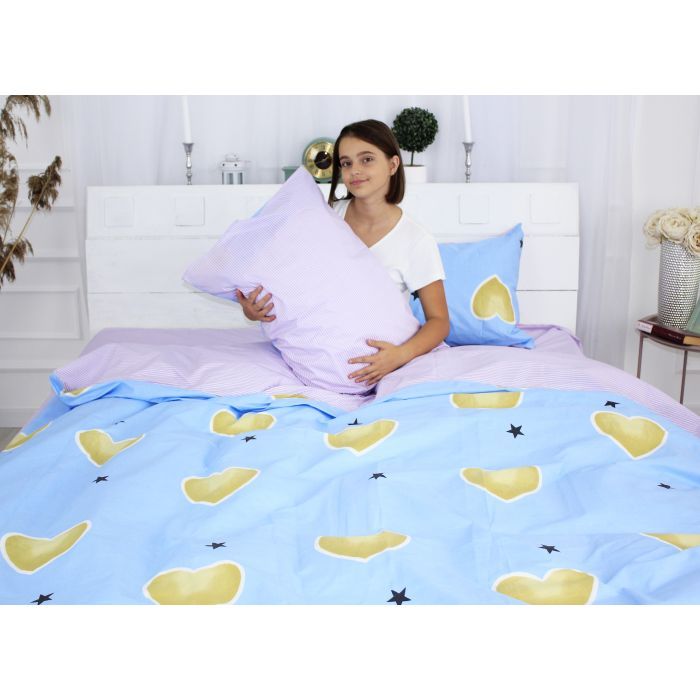 Постельное белье MirSon Бязь Ranforce Elite 17-0463 Love stories Семейный 160x220 (2200004733807) изображение 2