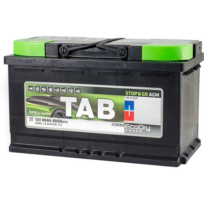 Аккумулятор автомобильный TAB 80 Ah/12V AGM Euro (213 080)