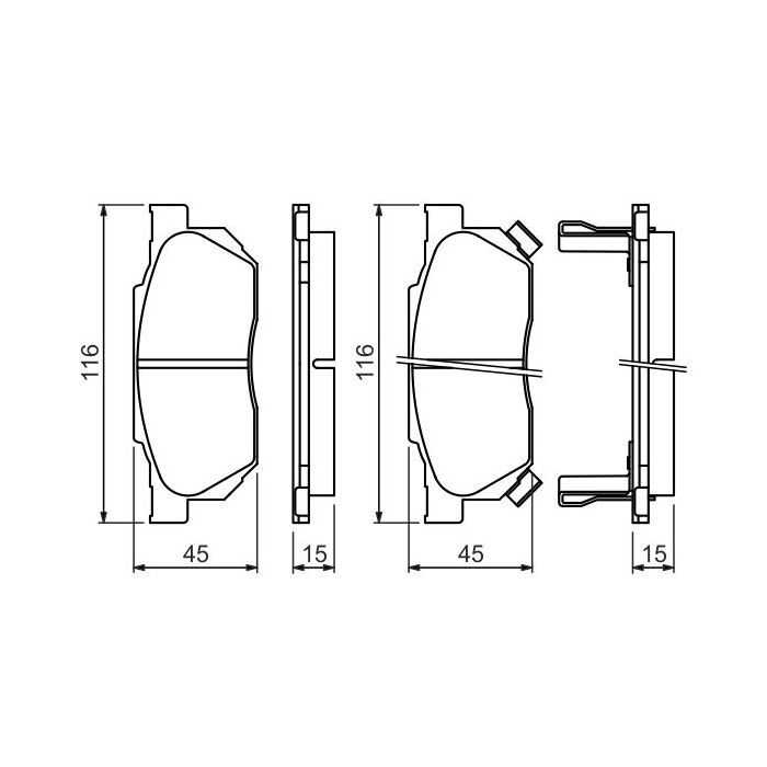 Гальмівні колодки Bosch 0 986 490 440
