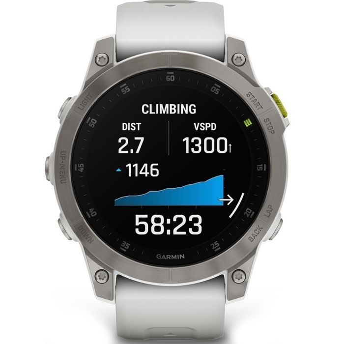 Смарт-часы Garmin EPIX gen 2, Sapphire,White,Titanium, GPS (010-02582-21) изображение 2