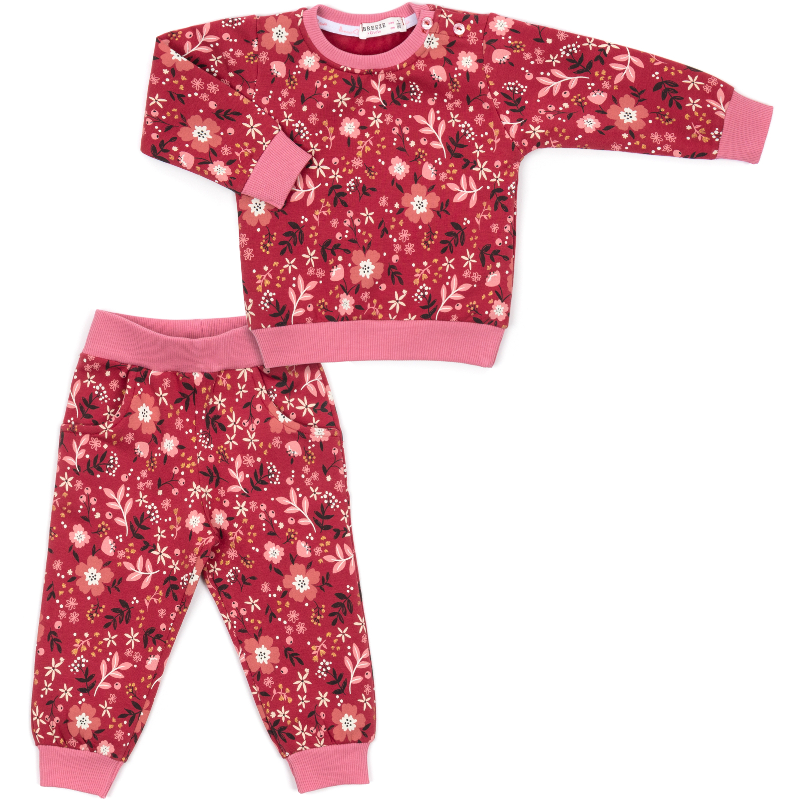 Набір дитячого одягу Breeze на флісі (17306-80G-red)