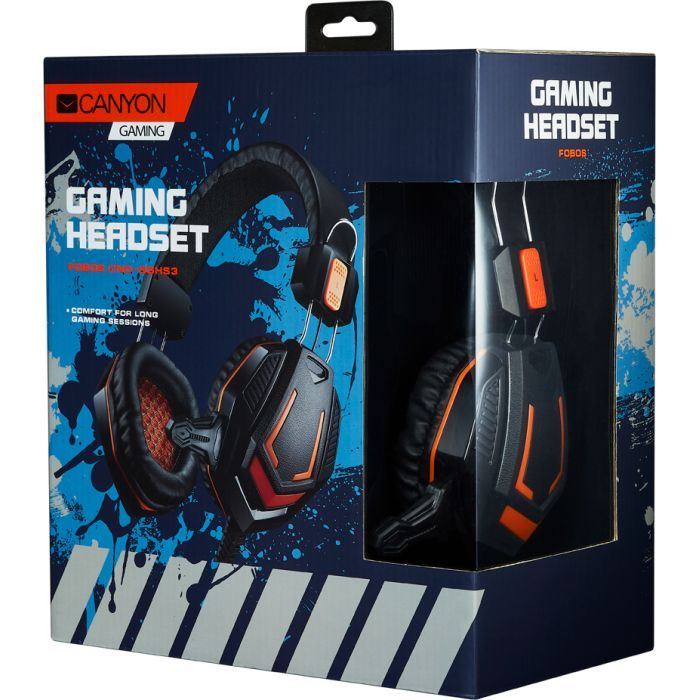 Навушники Canyon Fobos GH-3A Black-Orange (CND-SGHS3A) зображення 3