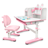 Photos - School Desk Evo-Kids Парта зі стільцем  Panda XL pink  BD-29 PN (BD-29 PN)