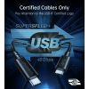 Дата кабель USB-C to USB-C 0.8m USB4 40Gbps PD 100W 8K60Hz Choetech (XCC-1028-BK) зображення 3