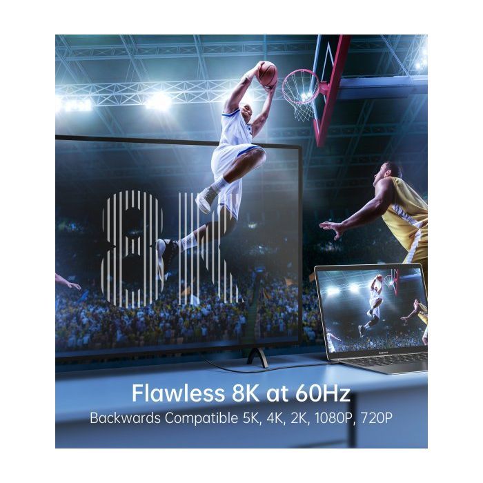 Дата кабель USB-C to USB-C 0.8m USB4 40Gbps PD 100W 8K60Hz Choetech (XCC-1028-BK) зображення 4