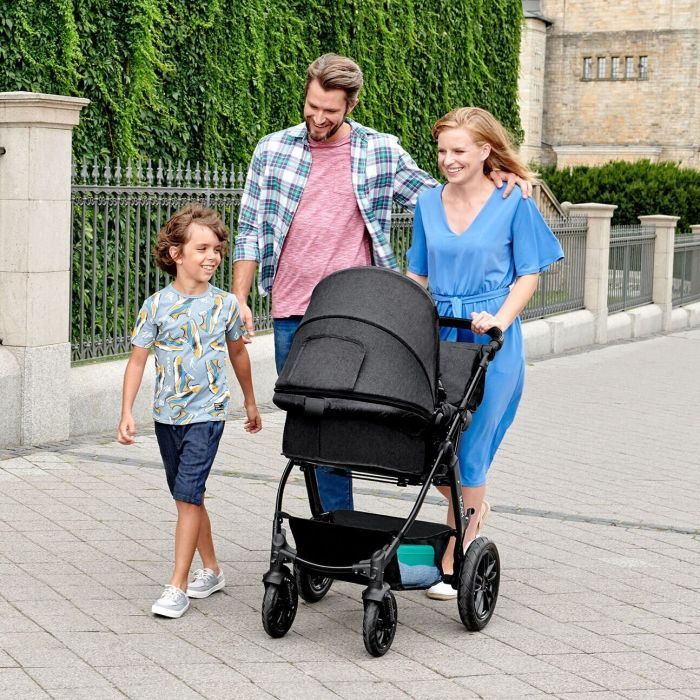Коляска Kinderkraft 3 в 1 Moov Gray Melange (KKWMOOVGRYM0NC) (5902533915019) зображення 6
