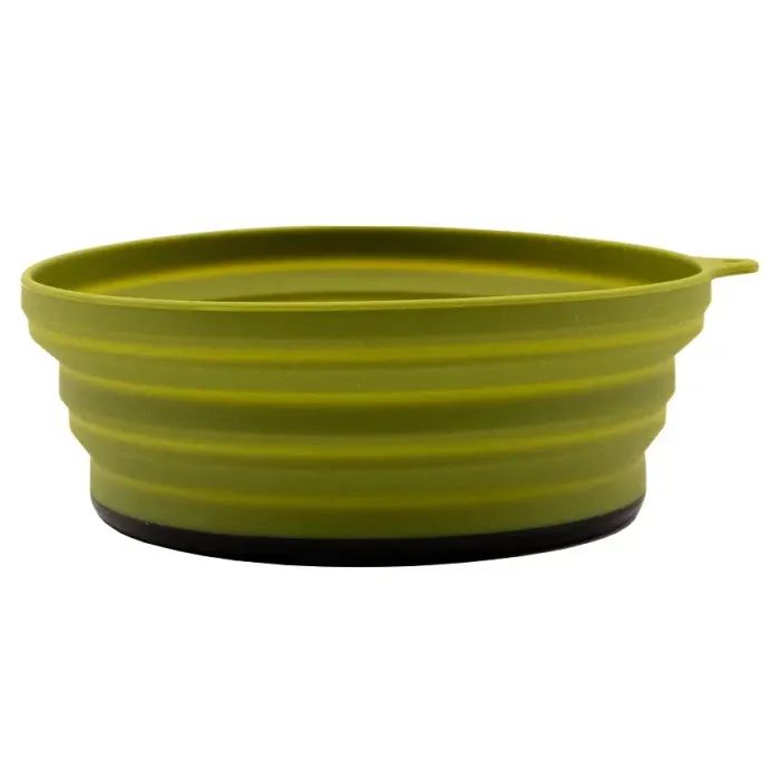 Миска туристическая Tramp силіконова з пластиковим дном 550 мл Olive (UTRC-123-olive)