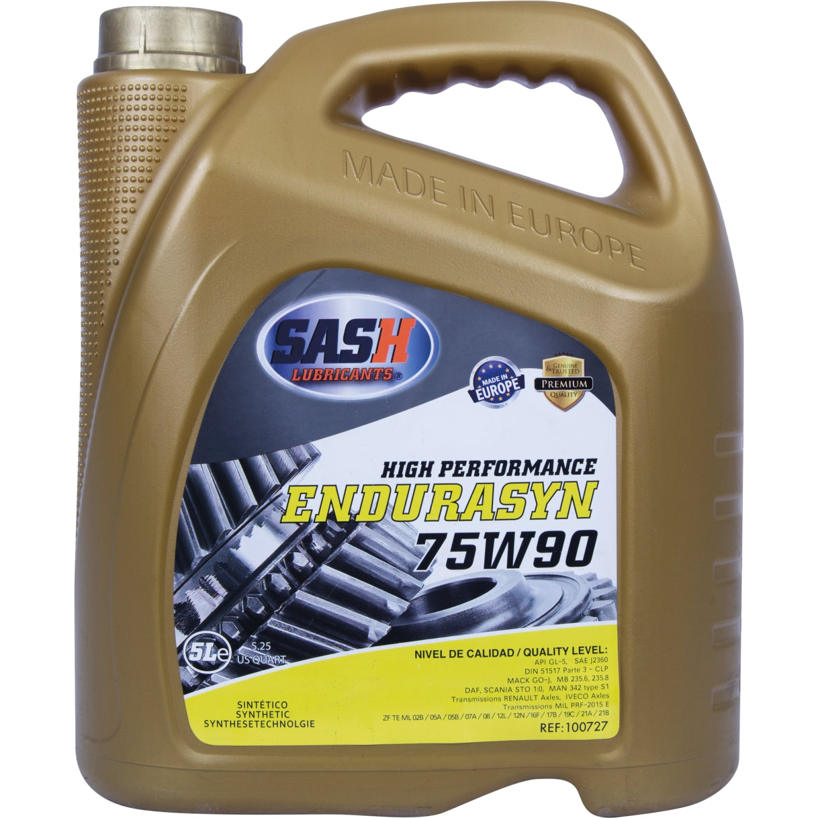 Трансмиссионное масло SASH ENDURASYN SAE 75W90 GL4/5 5л (100727)