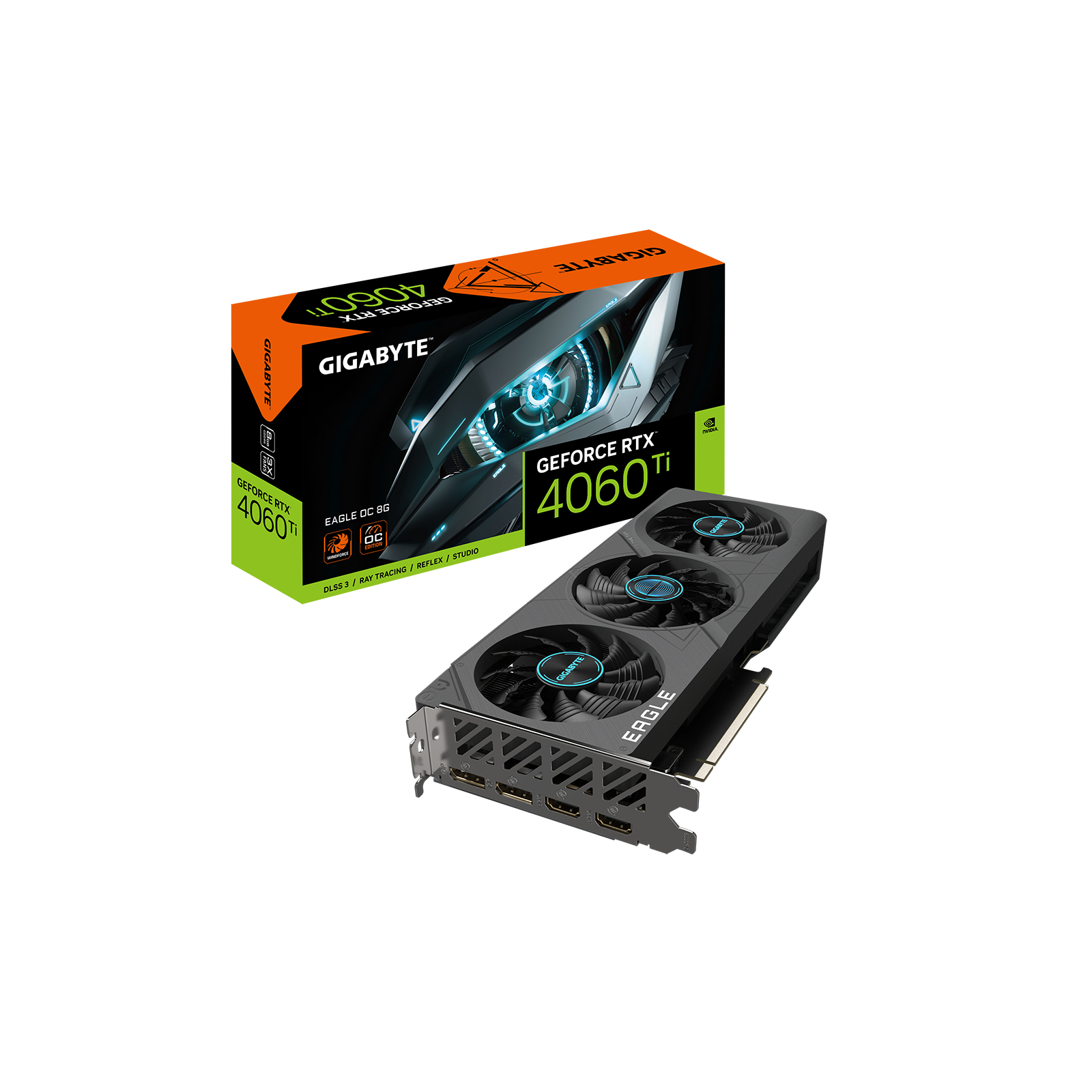 Видеокарта GIGABYTE GeForce RTX4060Ti 8Gb EAGLE OC (GV-N406TEAGLE OC-8GD) изображение 4