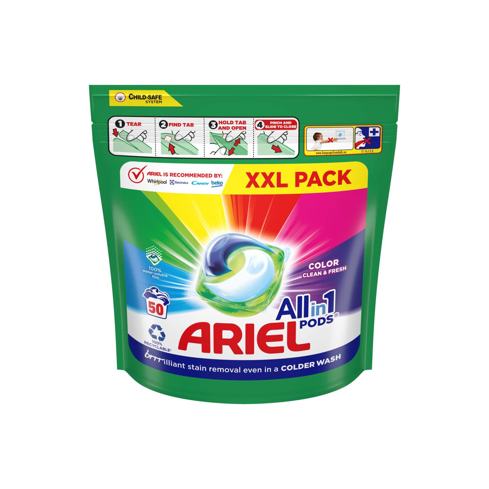 Капсули для прання Ariel Pods Все-в-1 Color 45 шт. (8001841456096) зображення 2