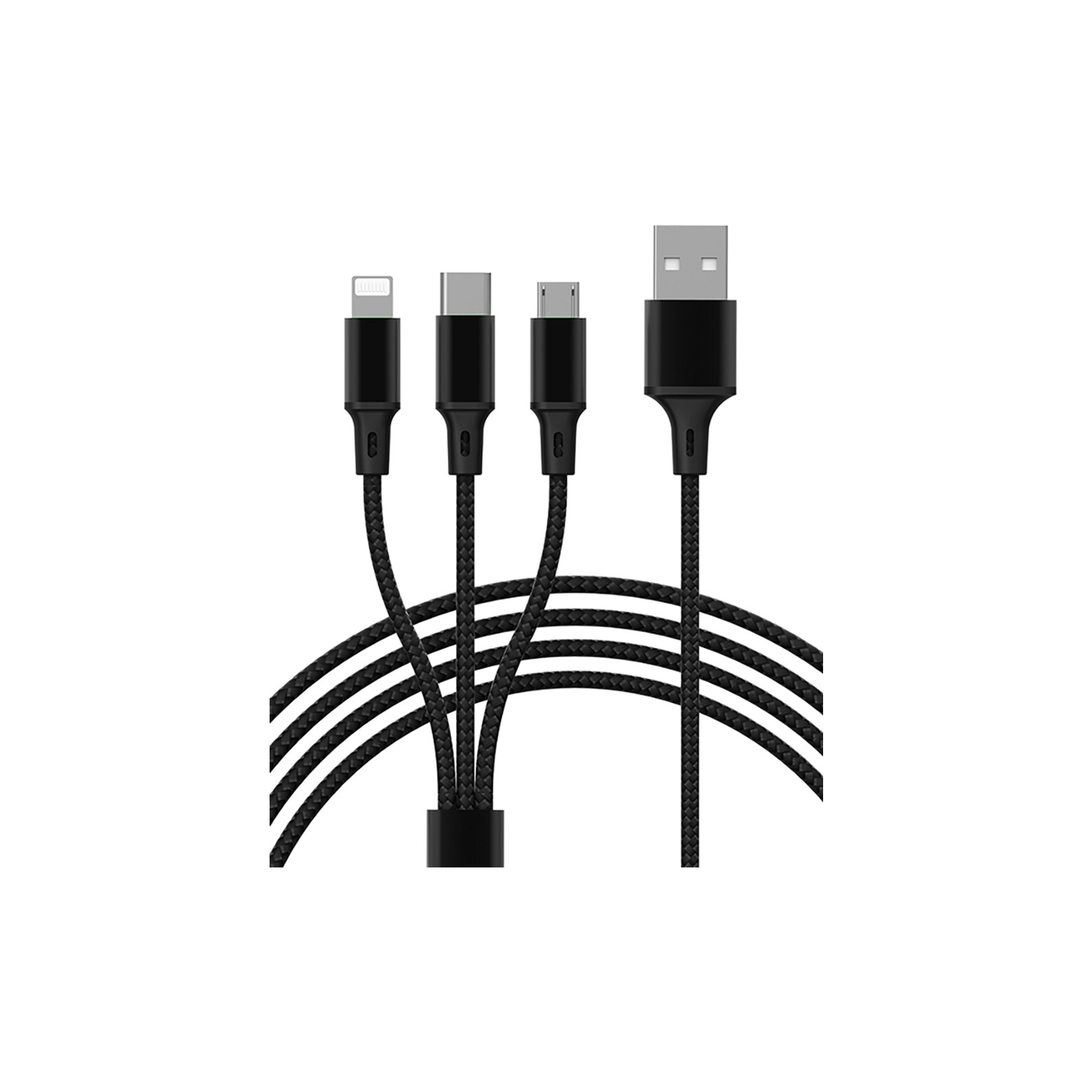 Дата кабель USB 2.0 AM to Lightning + Micro 5P + Type-C Azeada PD-B92th Gold Proda (PD-B92th-GD)