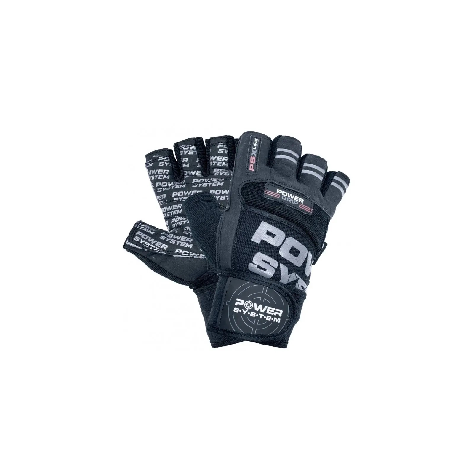 Рукавички для фітнесу Power System Power Grip PS-2800 Black L (PS-2800_L_Black)