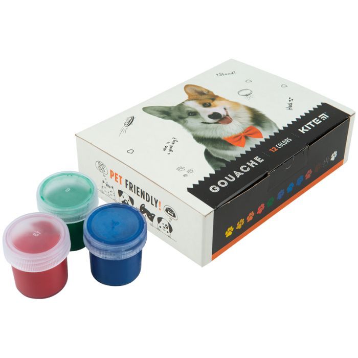 Гуашевые краски Kite Dogs 12 цветов, 20 мл (K23-063) изображение 2