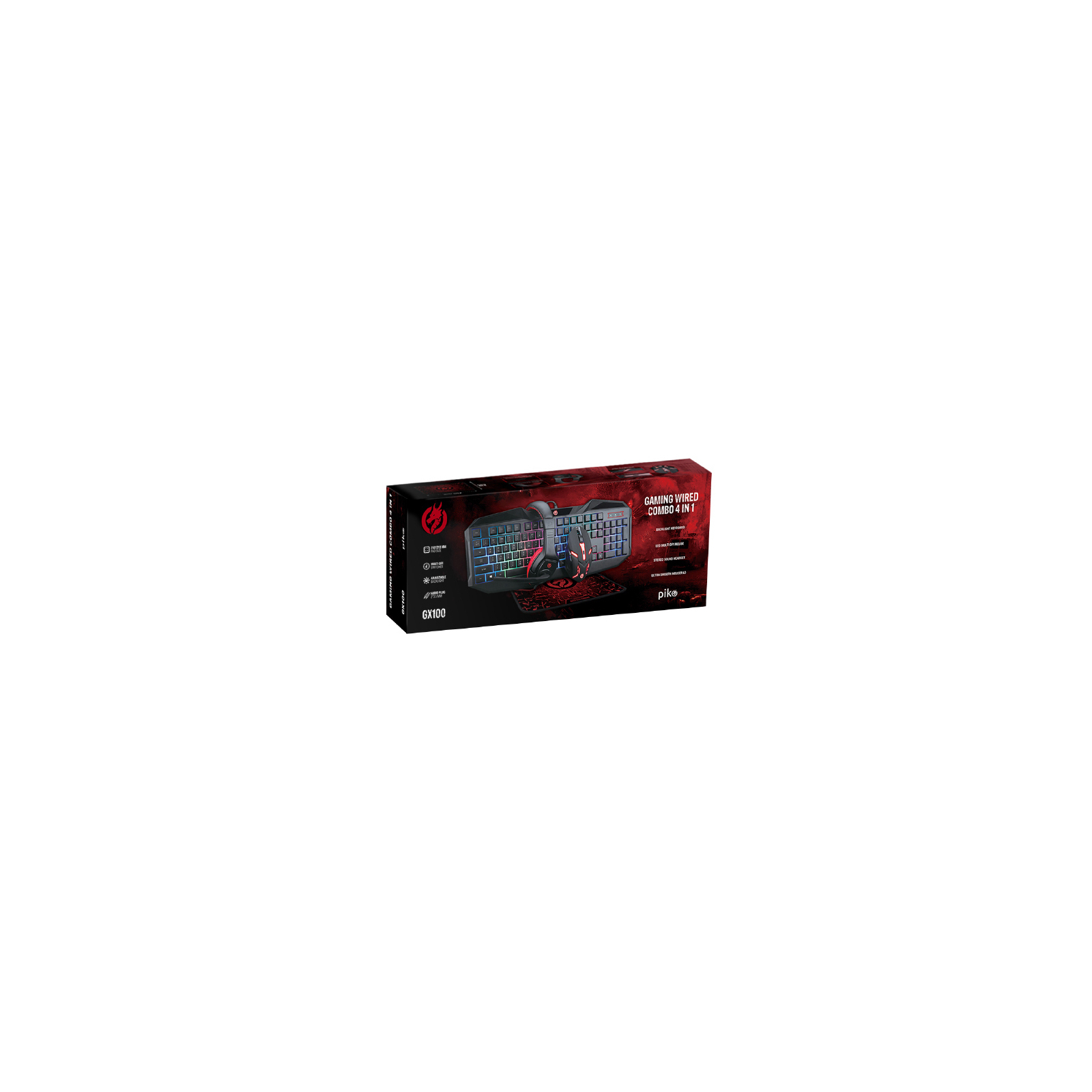 Комплект Piko GX100 4 в 1 USB Black (1283126489792) изображение 6