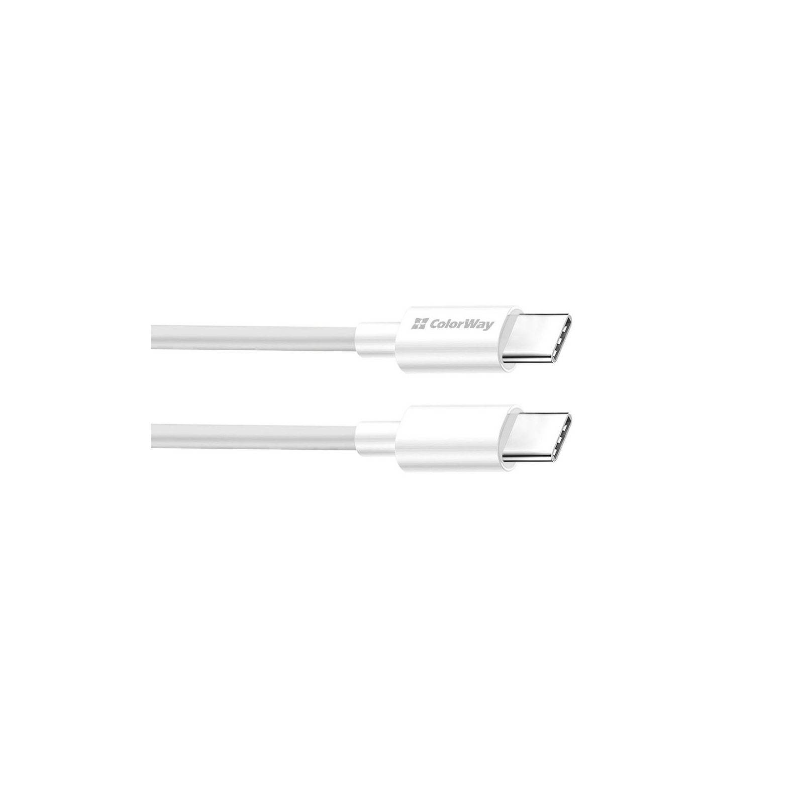 Дата кабель USB-C to USB-C 1.0m 5A 100W white ColorWay (CW-CBPDCC058-WT) зображення 5