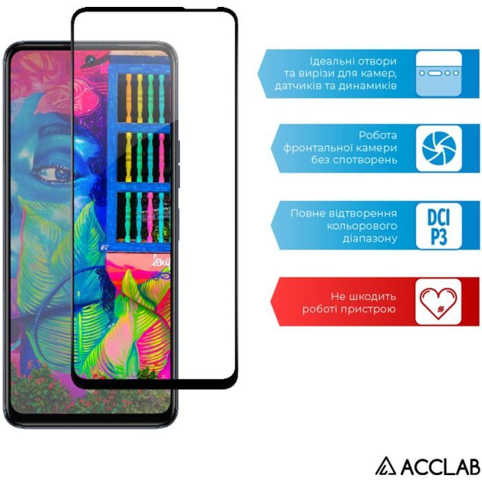 Скло захисне ACCLAB Full Glue Tecno Camon 18 (1283126529115) зображення 5