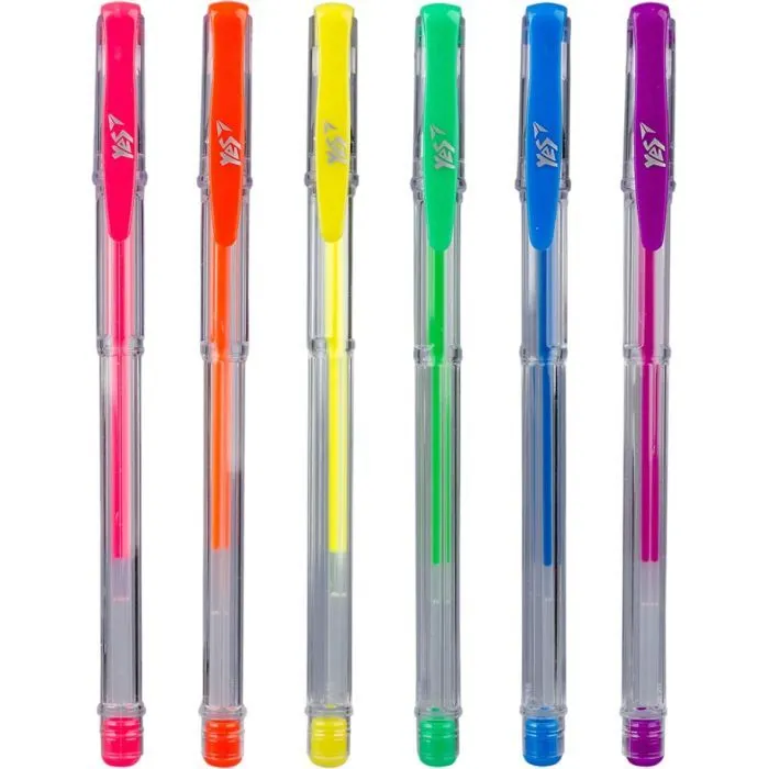 Ручка гелевая Yes Neon набор 6 шт (411706) изображение 3