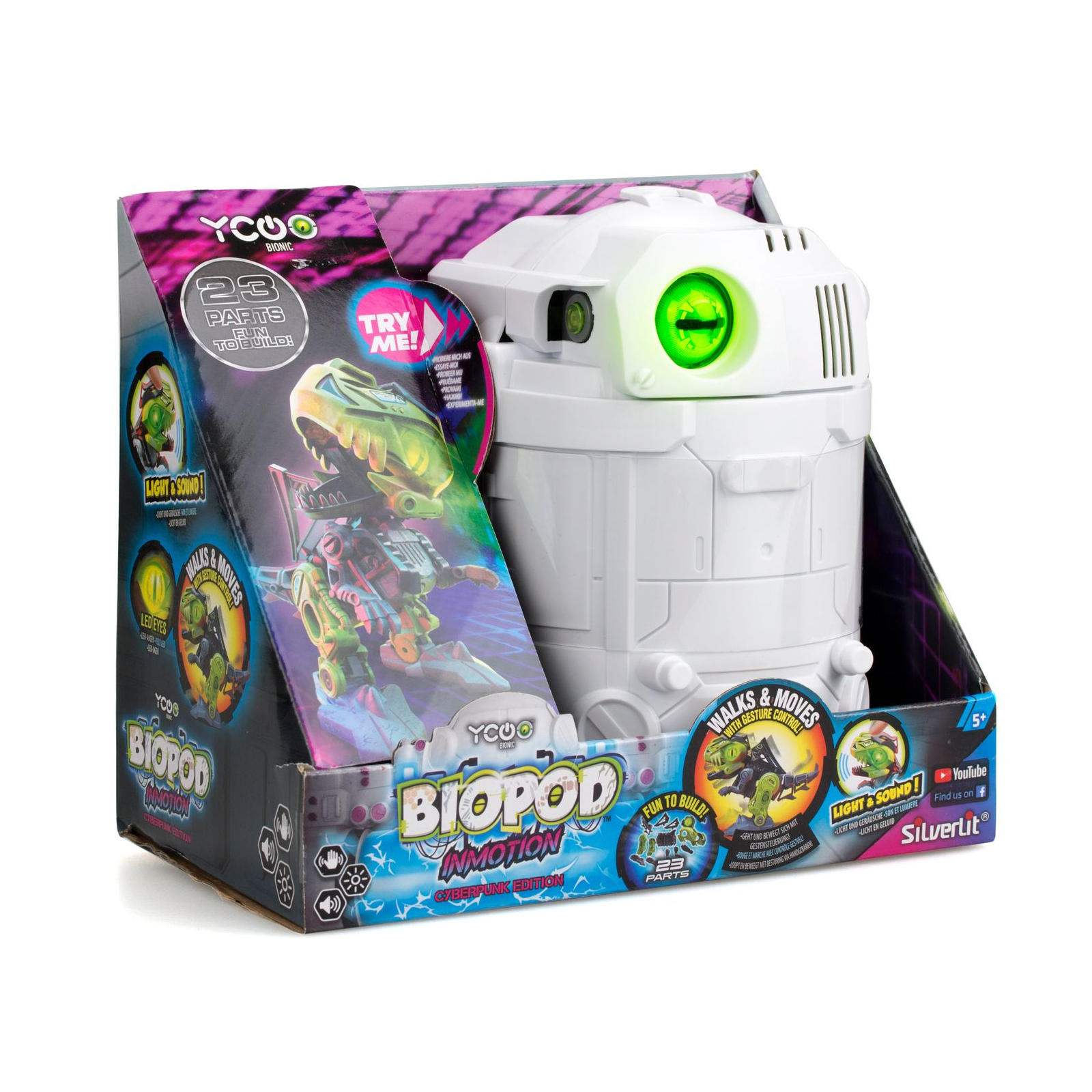 Интерактивная игрушка Silverlit Робозавр Biopod Cyberpunk Inmotion (88092)
