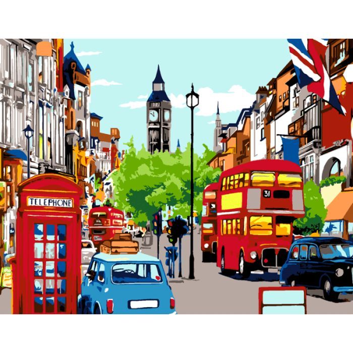 Картина по номерам Rosa Start London Street 35 х 45 см (4823098531494)