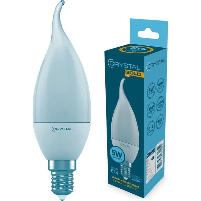 Лампочка CRYSTAL C37 5W PA Е14 (C37-022)