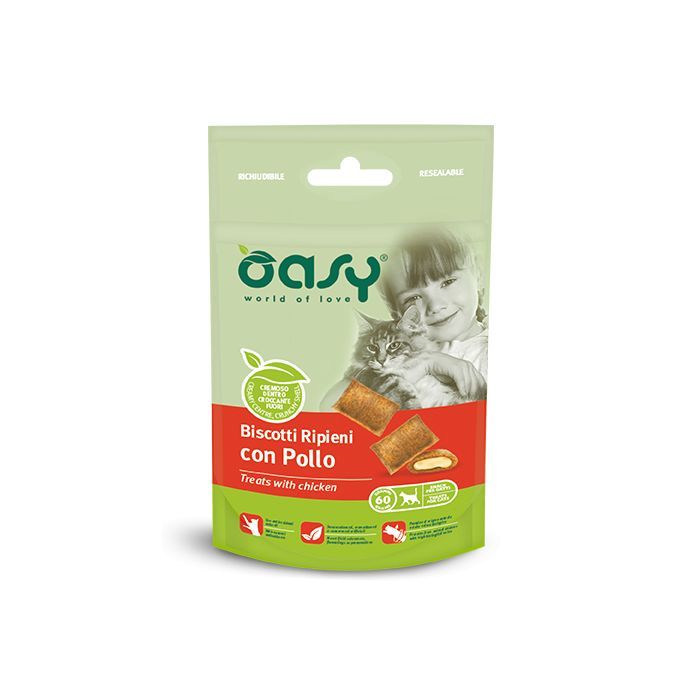 Ласощі для котів OASY TREATS з куркою 60 г (8053017343167)