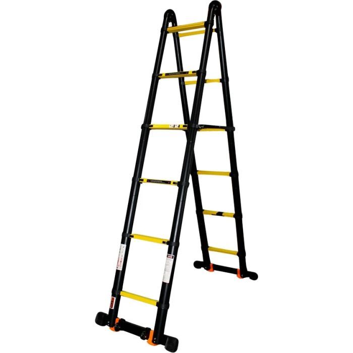 Драбина GTM трансформер телескопічна 2*6сх 1,0-5,0м анодований алюміній (KME3050B/2.5+2.5)