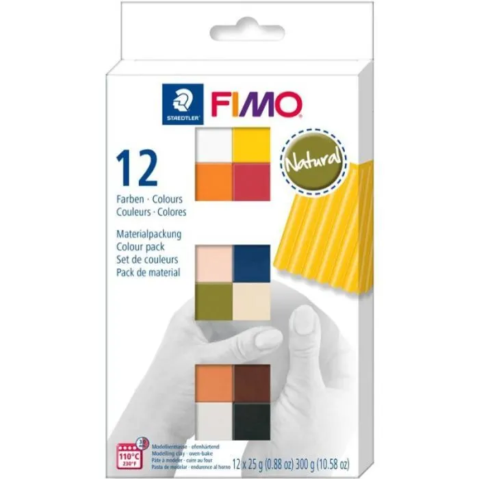 Пластика Fimo Natural Colours 12 цветов х 25 г (4007817053430)