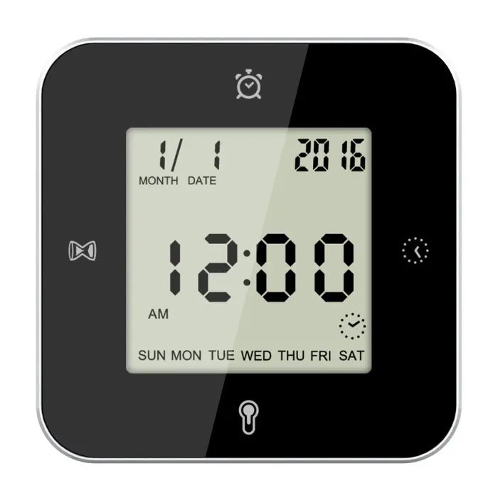 Настольные часы Technoline WT344 Black/Silver (DAS301304)