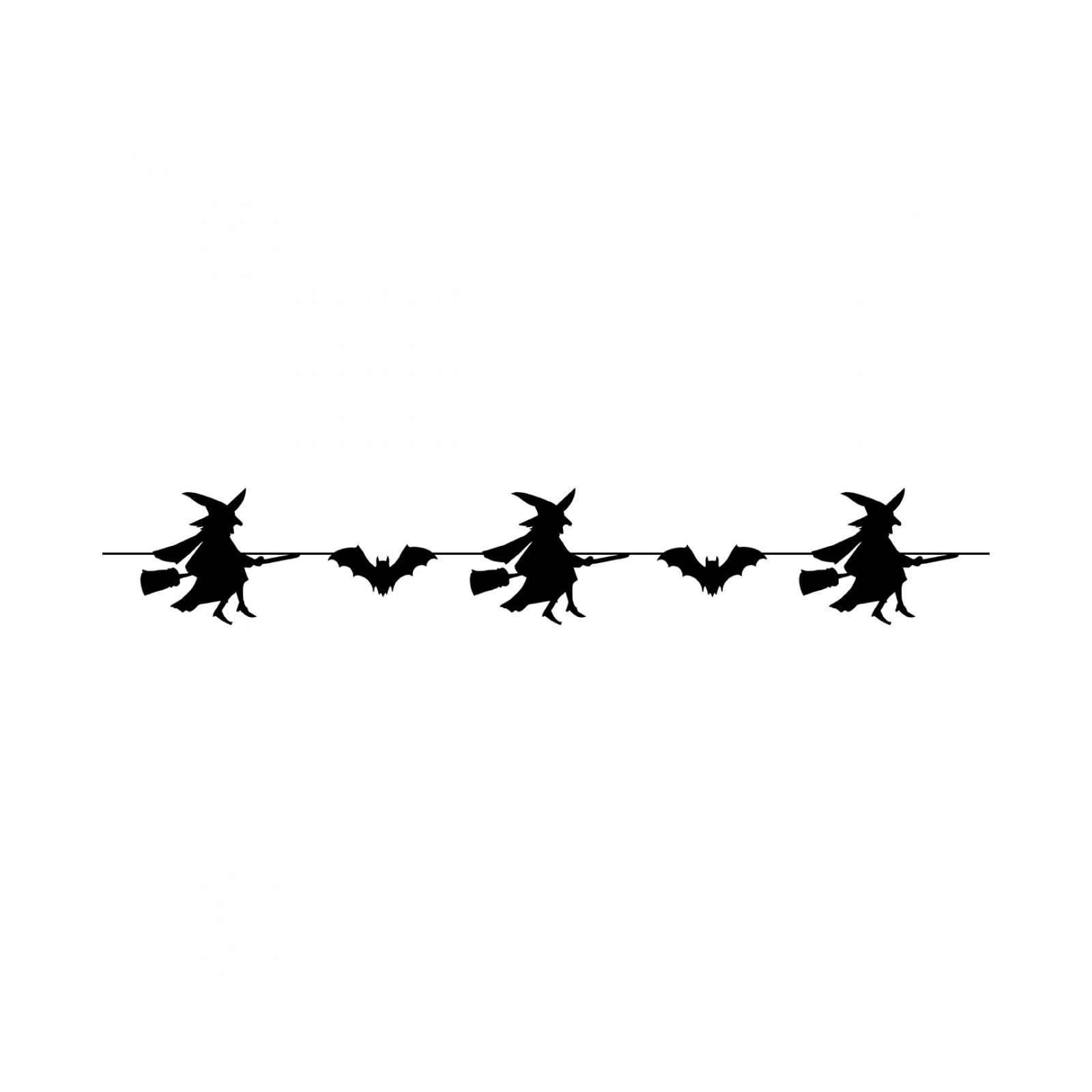 Гирлянда бумажная YES! Fun Хэллоуин Ведьмочки 11 фигурок 3 м (973645)