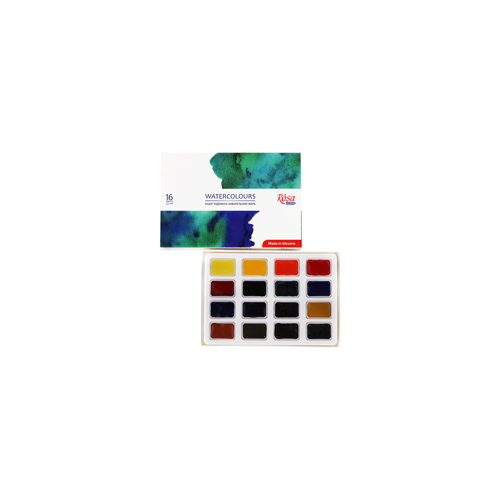 Акварельні фарби Rosa Studio 16 кольорів (4823098518044) зображення 2
