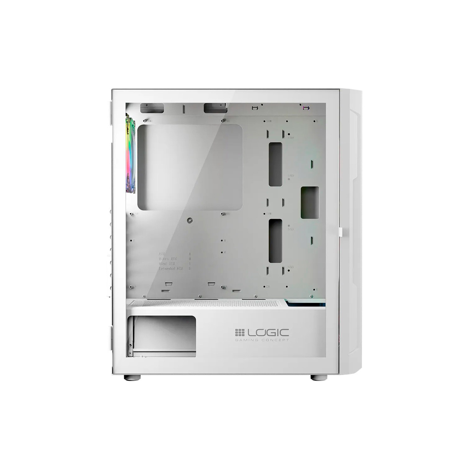 Корпус Logic concept ARAMIS MESH+GLASS ARGB fans 4x120mm WHITE (AT-ARAMIS-20-0000000-0002) зображення 6