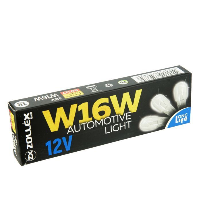 Автолампа Zollex W16W 12V изображение 2