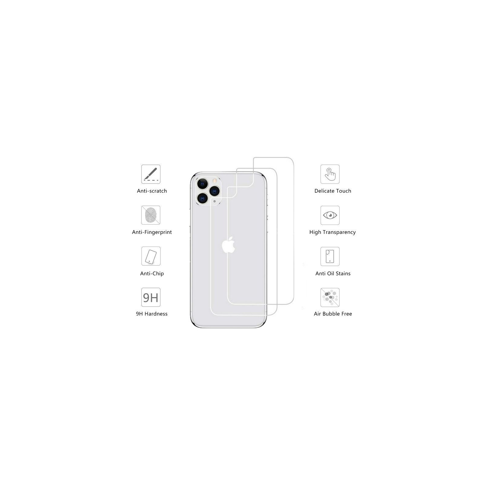 Скло захисне Drobak Back Panel Apple iPhone 12 mini (232334) зображення 2
