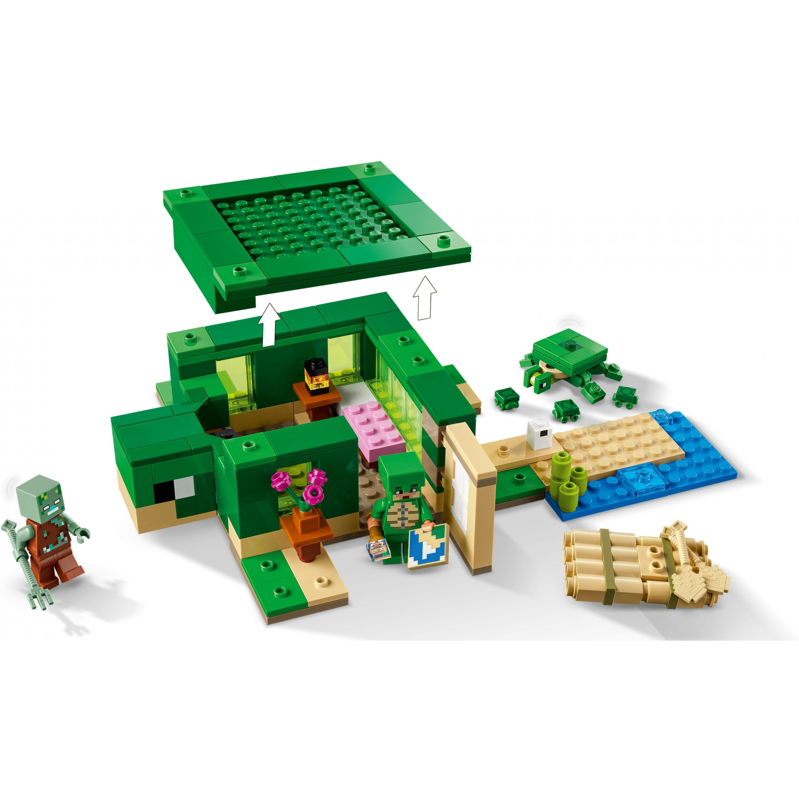 Конструктор LEGO Minecraft Пляжный дом в форме черепахи 234 деталей (21254) изображение 4