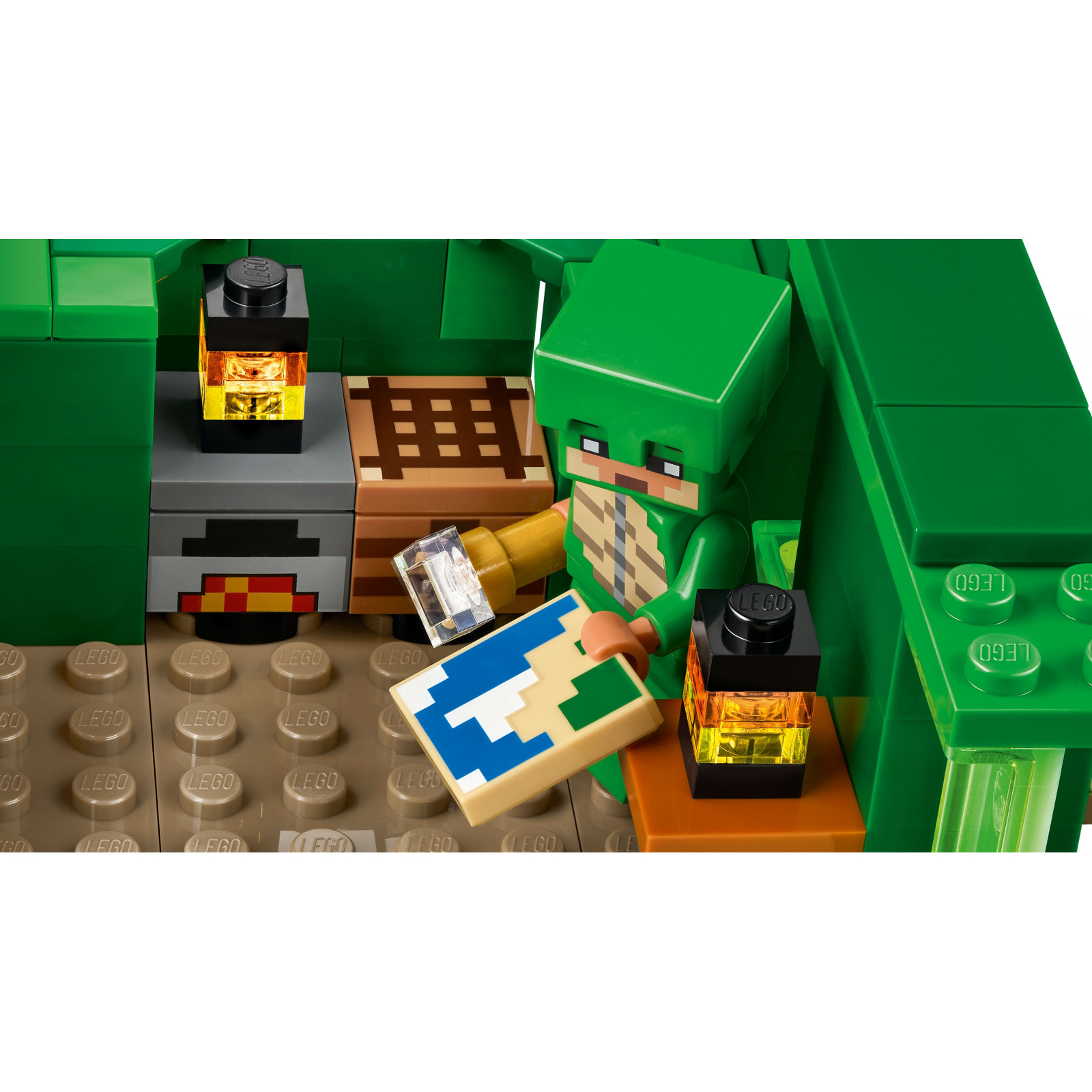 Конструктор LEGO Minecraft Пляжный дом в форме черепахи 234 деталей (21254) изображение 8