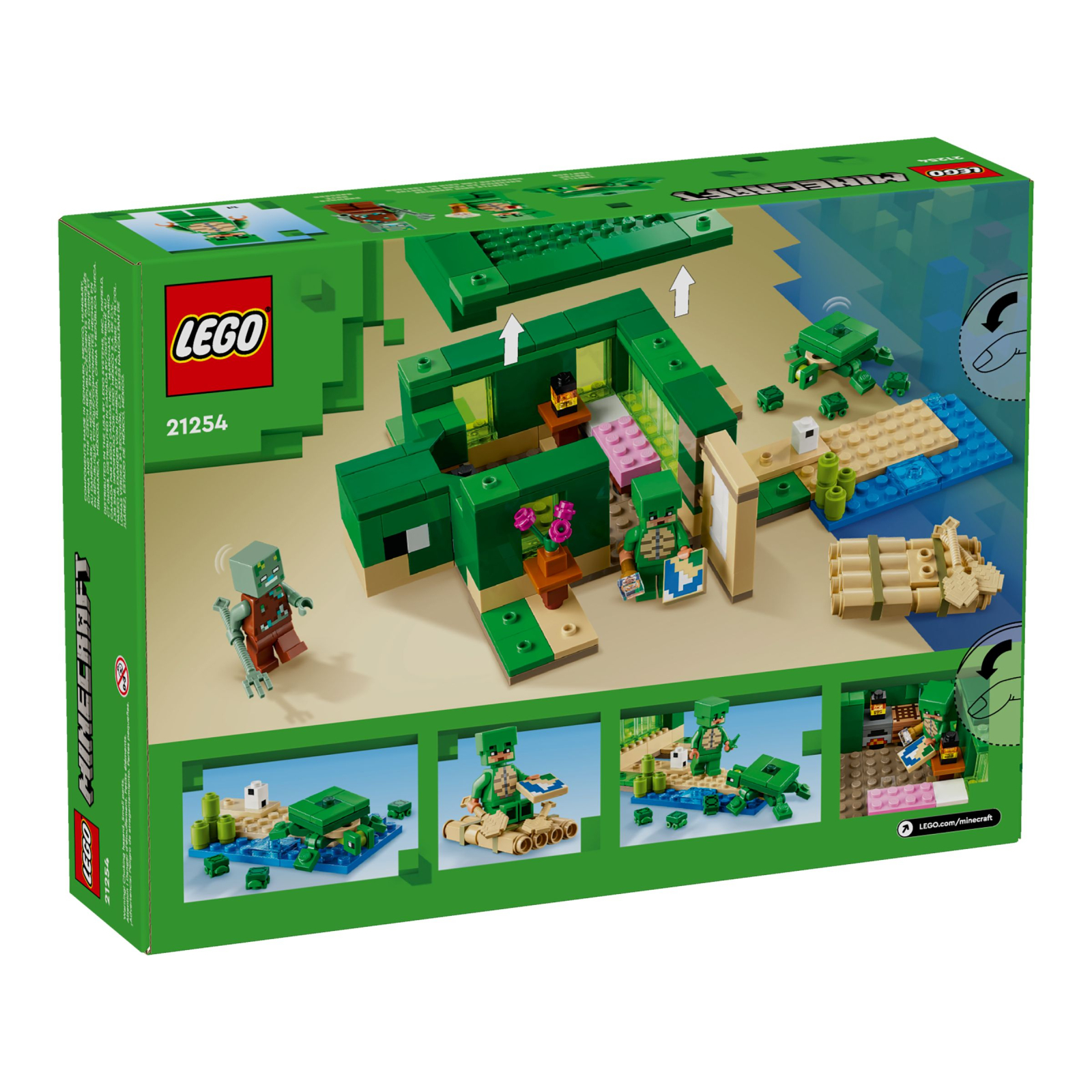 Конструктор LEGO Minecraft Пляжний будинок у формі черепахи 234 деталей (21254) зображення 9