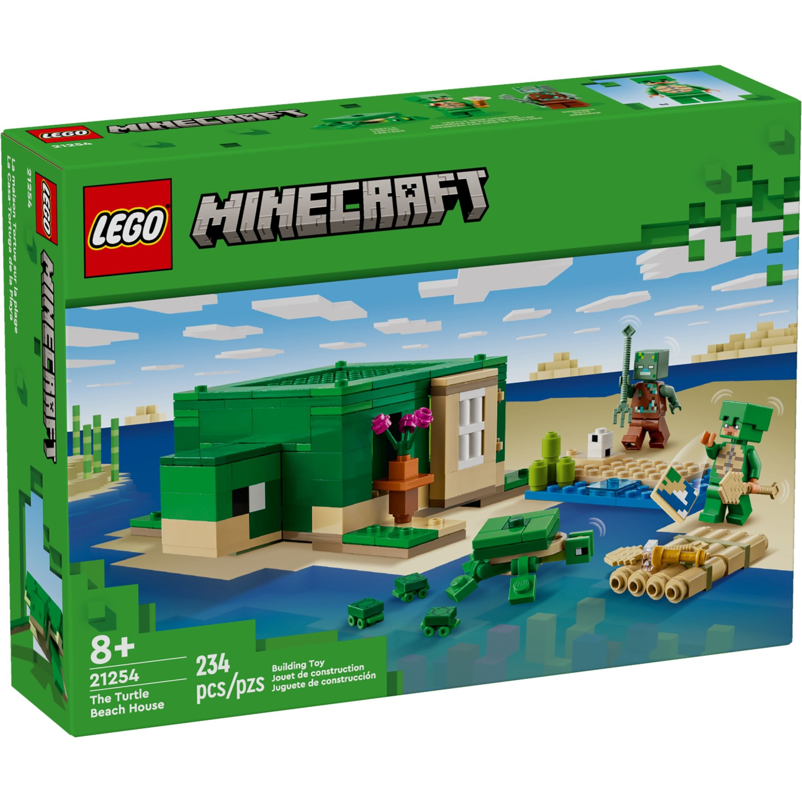 Конструктор LEGO Minecraft Пляжный дом в форме черепахи 234 деталей (21254)