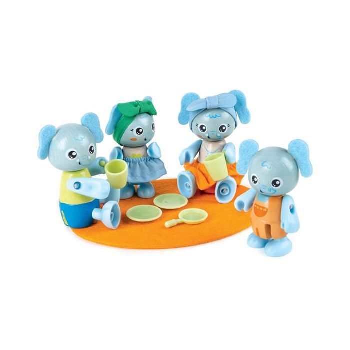 Игровой набор Hape деревянный Семья слоников (E3527)