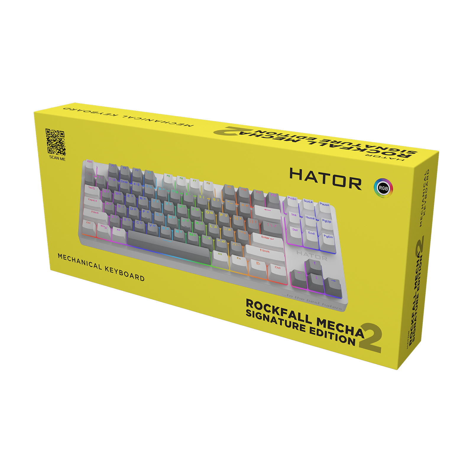 Клавіатура Hator Rockfall 2 Mecha Signature Edition USB White/White/Mint (HTK-521-WWM) зображення 6