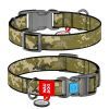 Ошейник для животных WAUDOG Nylon с QR-паспортом "Милитари" пластиковый фастекс M (281-4026)