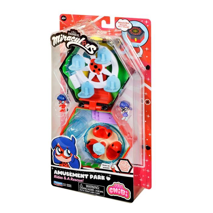 Игровой набор Miraculous Леди Баг и Супер-кот Chibi Парк развлечений 2 фигурки с аксессуарами (50553) изображение 10