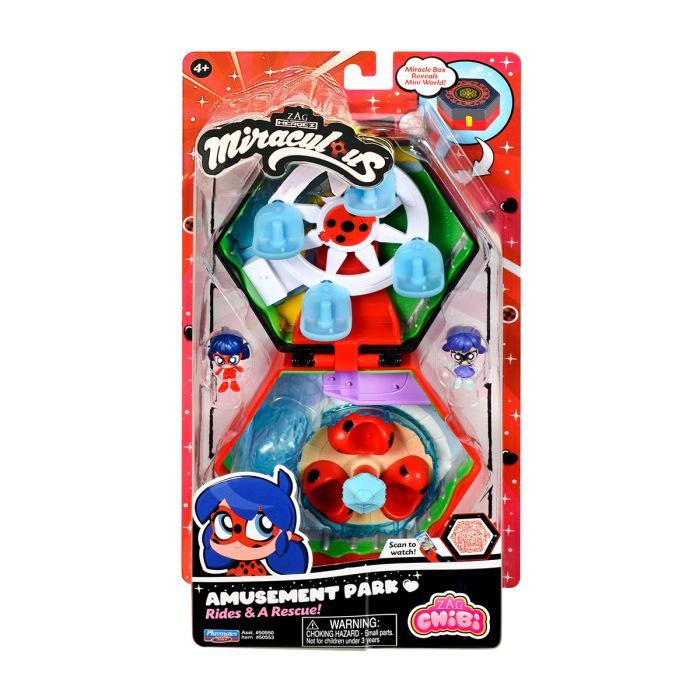 Игровой набор Miraculous Леди Баг и Супер-кот Chibi Парк развлечений 2 фигурки с аксессуарами (50553) изображение 2
