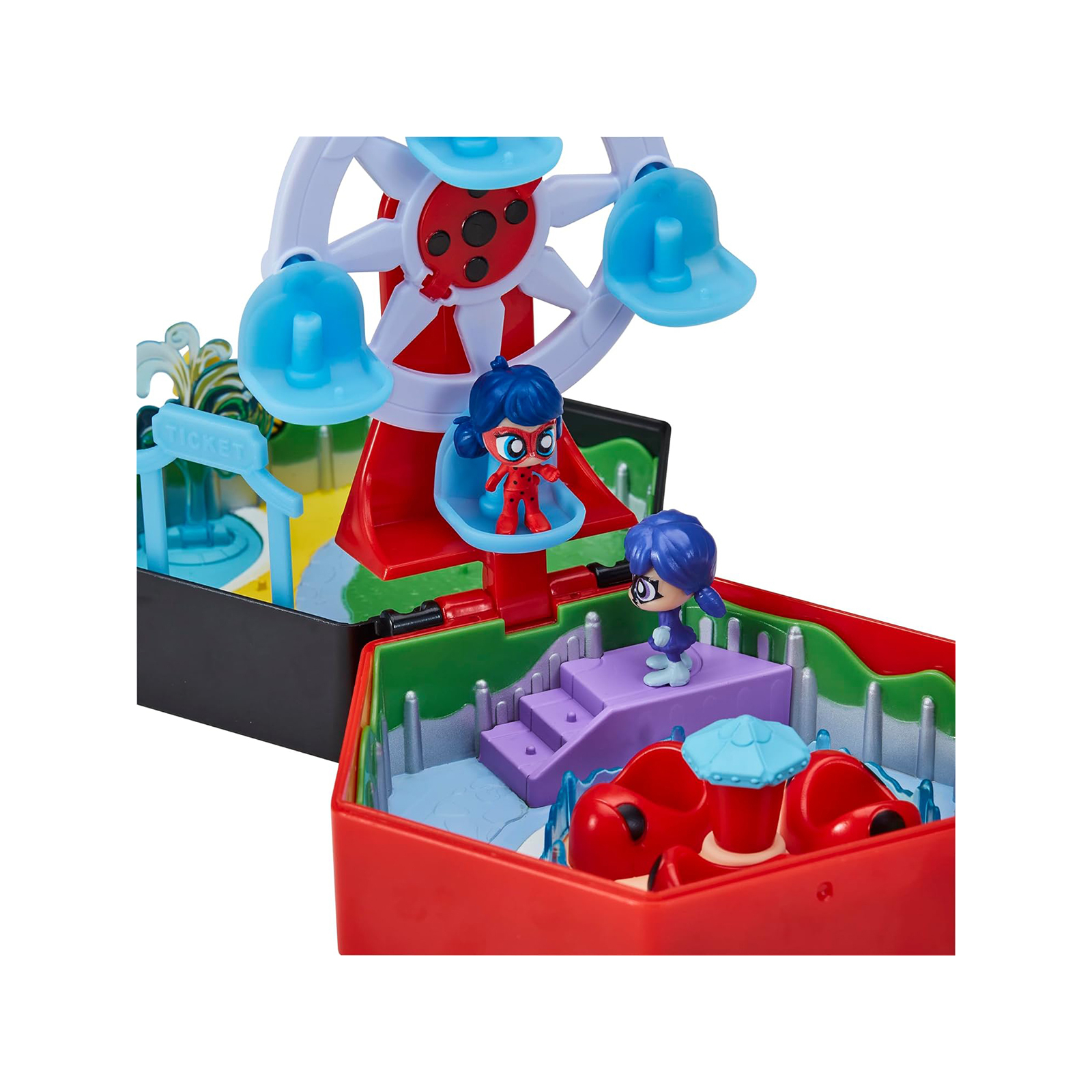 Игровой набор Miraculous Леди Баг и Супер-кот Chibi Парк развлечений 2 фигурки с аксессуарами (50553) изображение 4