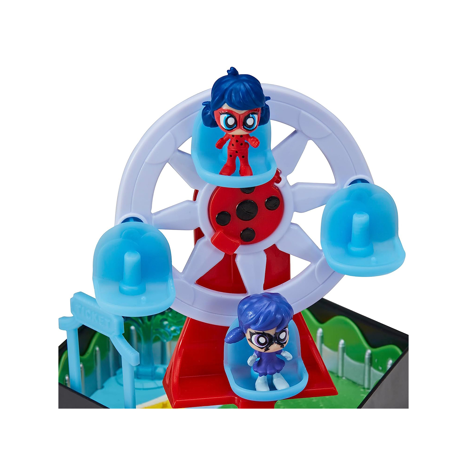 Игровой набор Miraculous Леди Баг и Супер-кот Chibi Парк развлечений 2 фигурки с аксессуарами (50553) изображение 5