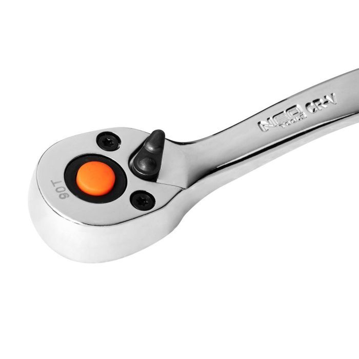 Набор головок Neo Tools 14шт, 1/4", трещотка 90 зубцов, CrV (10-000) изображение 2
