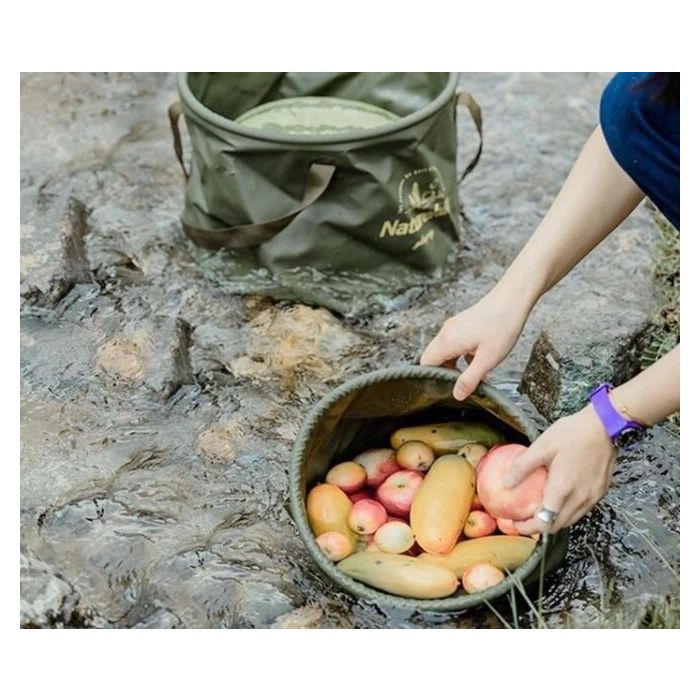 Відро складне Naturehike ПВХ NH20SJ040 10 л зелене (6927595764626) зображення 3