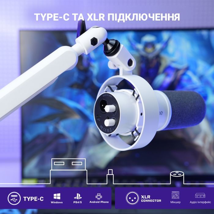 Микрофон Fifine K688W USB White (K688W) изображение 4