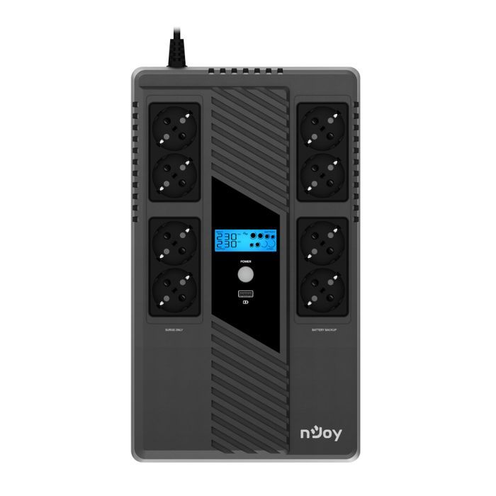 Пристрій безперебійного живлення nJoy Token 800 USB 8*Schuko (UPCSBLS680TTOAZ01B) зображення 2