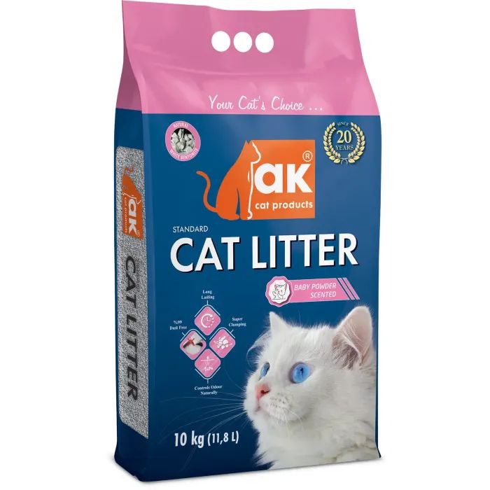 Наповнювач для туалету AK Cat Products Бентонітовий Compact Cat Litter дитяча присипка 5 кг (AKMN009)