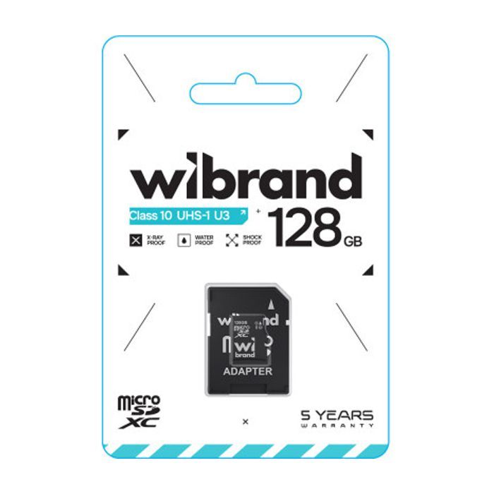 Карта памяти Wibrand 128GB mictoSD class 10 UHS-I U3 (WICDHU3/128GB) изображение 2